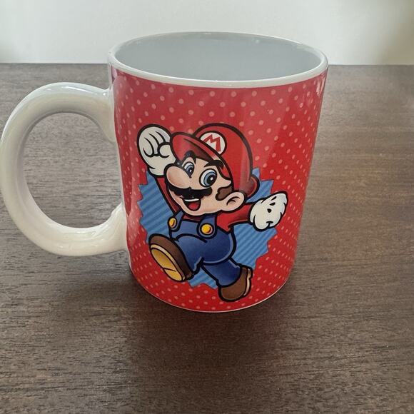 Nintendo Super Mario Luigi Yoshi Frankford Candy Coffee Mug Tea Cup 11 oz EUC - Picture 1 of 12